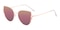 Marlowe Rose Gold(Rose Gold mirror-coating) Cat Eye Metal Sunglasses