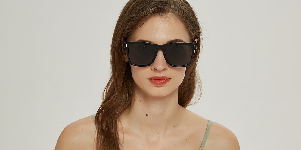 Wright Black Rectangle TR90 Sunglasses