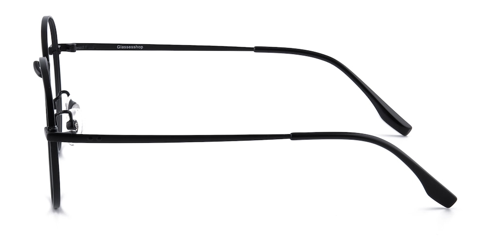Dubois Black Round Titanium Eyeglasses
