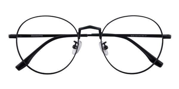 Dubois Black Round Titanium Eyeglasses