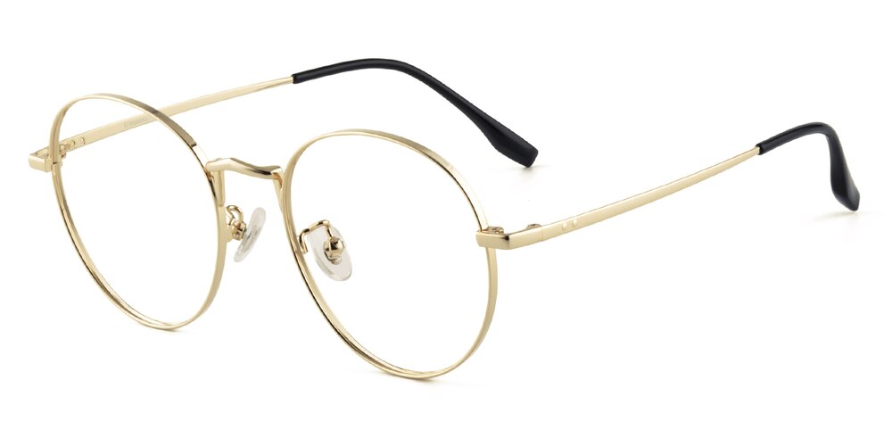 Dubois Golden Round Titanium Eyeglasses