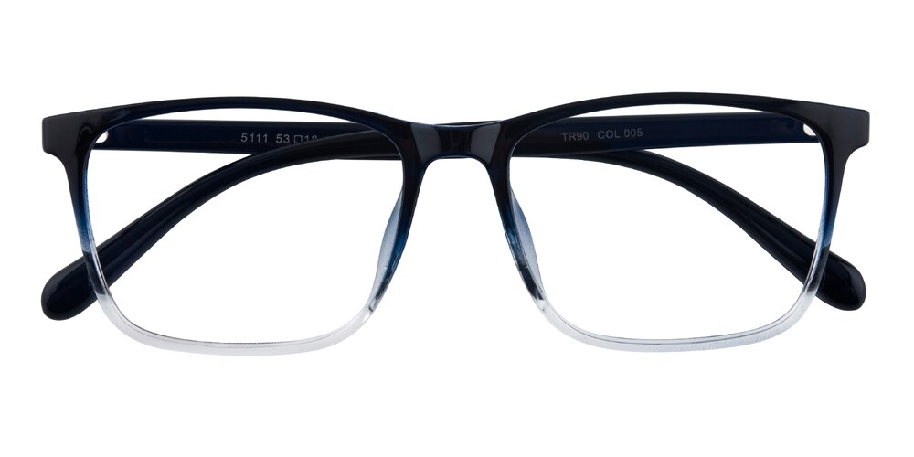 Owen Blue/Crystal Rectangle TR90 Eyeglasses