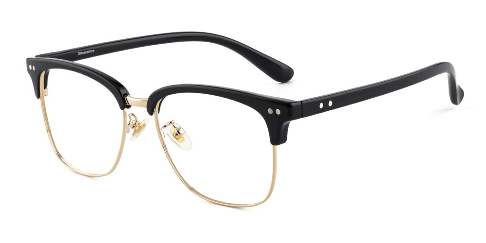Bentham Black/Golden Rectangle TR90 Eyeglasses