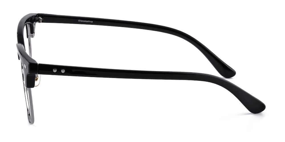 Bentham Black/Silver Rectangle TR90 Eyeglasses