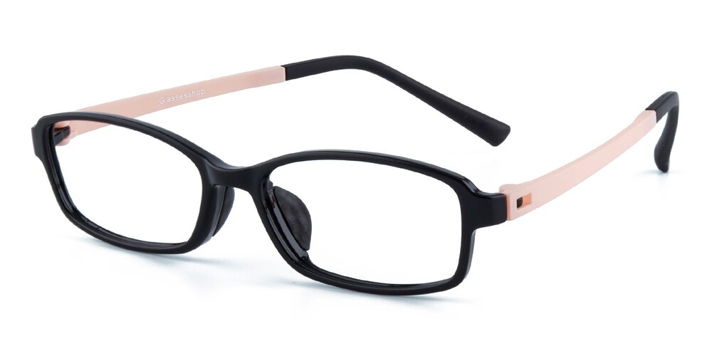 Brewster Black/Pink Oval TR90 Eyeglasses