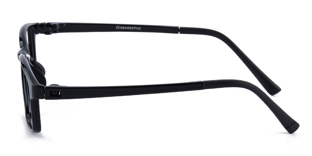 Bronti Black Rectangle TR90 Eyeglasses