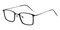 Dryden Black Rectangle Ultem Eyeglasses