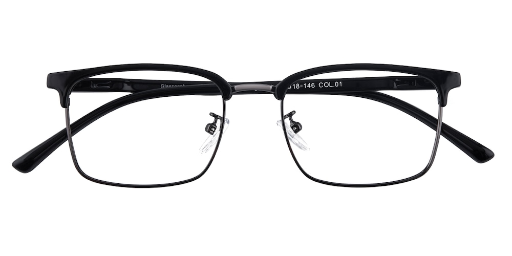 Lou Black Rectangle TR90 Eyeglasses