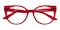 Laurie Red Cat Eye Acetate Eyeglasses