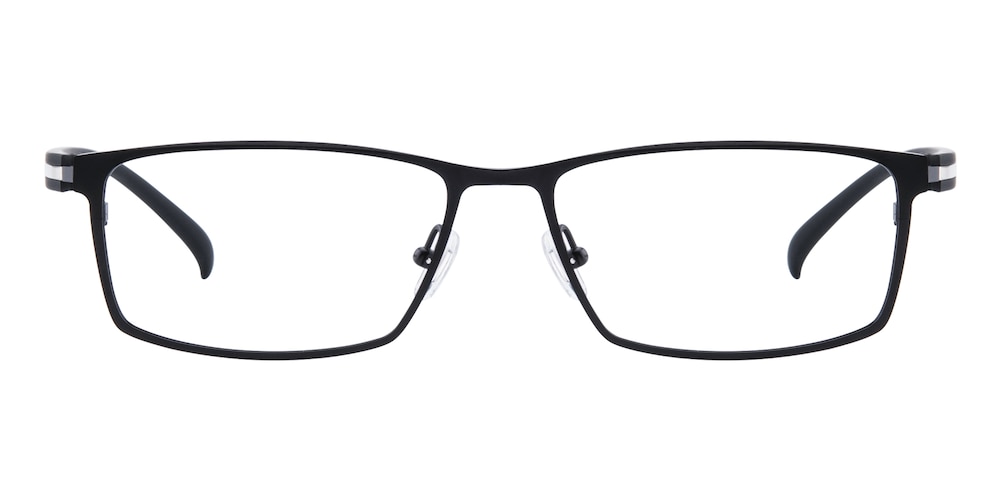 Belloc Black Rectangle Titanium Eyeglasses