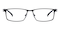 Belloc Black Rectangle Titanium Eyeglasses