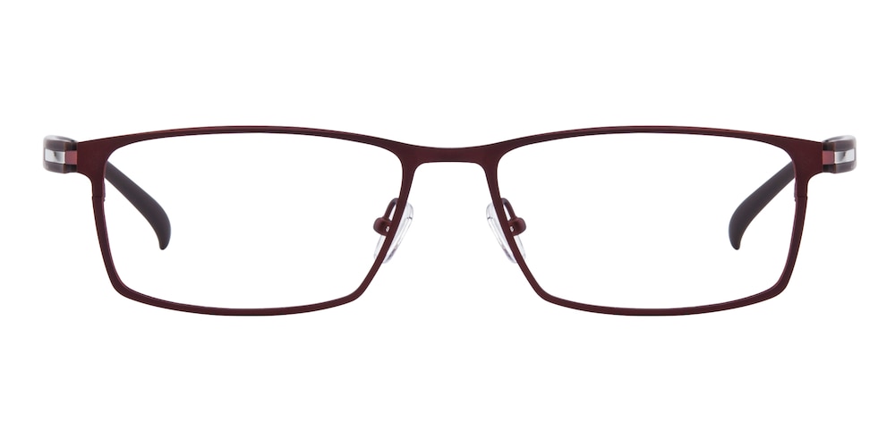 Belloc Brown Rectangle Titanium Eyeglasses