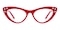 Alieen Red Cat Eye Acetate Eyeglasses