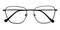 Acadia Black Polygon Metal Eyeglasses