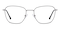 Acadia Black/Silver Polygon Metal Eyeglasses