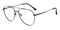Attis Black Aviator Metal Eyeglasses