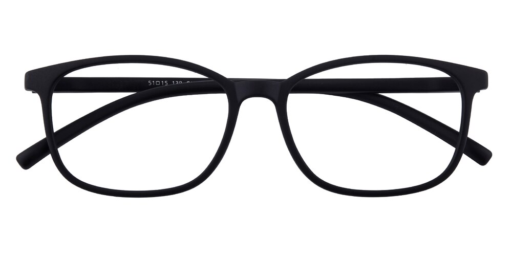 Dinas Black Rectangle TR90 Eyeglasses