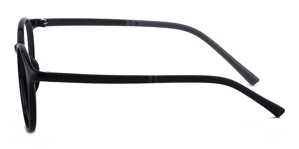 Enids Black Round TR90 Eyeglasses