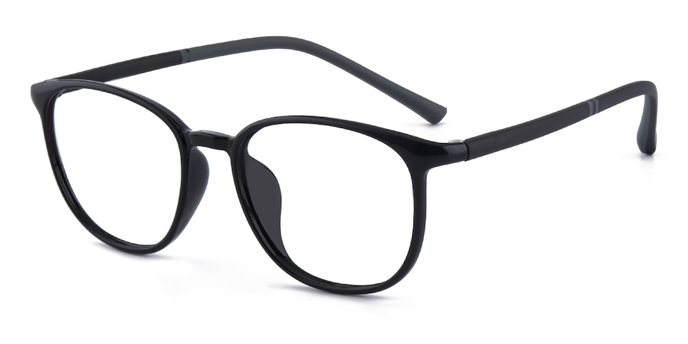 Aurelio Black Rectangle TR90 Eyeglasses
