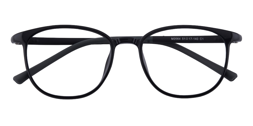Aurelio Black Rectangle TR90 Eyeglasses