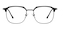 Erika Black Rectangle TR90 Eyeglasses