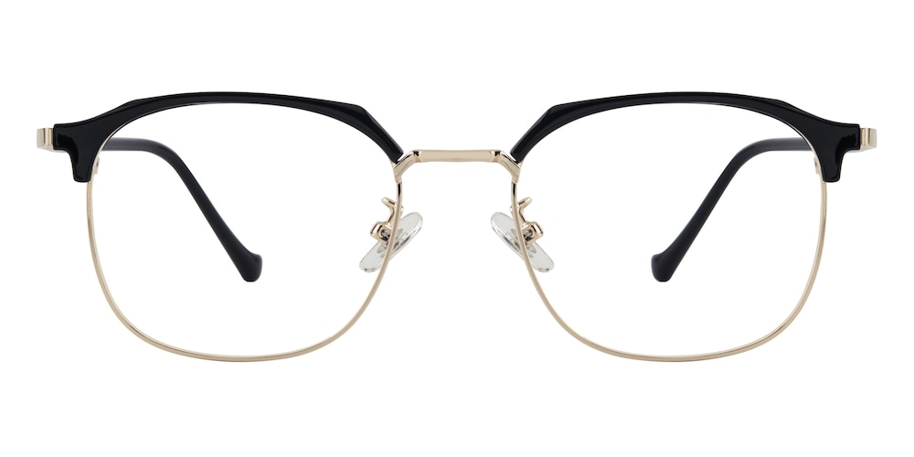 Erika Black/Rose Gold Rectangle TR90 Eyeglasses