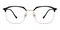 Erika Black/Rose Gold Rectangle TR90 Eyeglasses