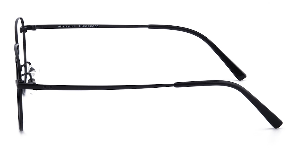 Gladia Black Square Titanium Eyeglasses
