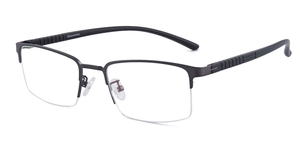 Fredas Gunmetal Rectangle TR90 Eyeglasses