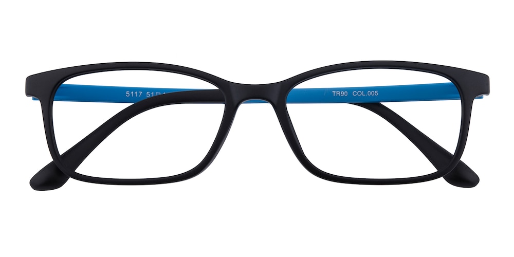 Bronx Black/Blue Rectangle TR90 Eyeglasses