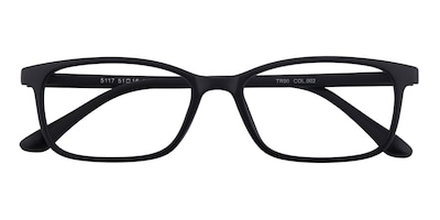 Bronx Black Rectangle TR90 Plastic Eyeglasses