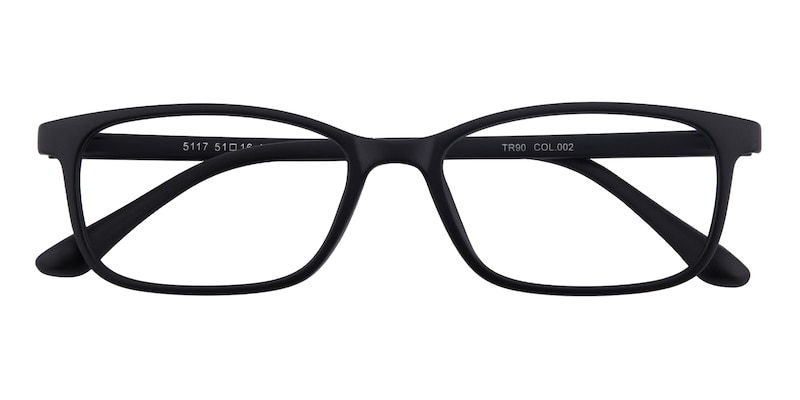 Bronx Black Rectangle TR90 Eyeglasses
