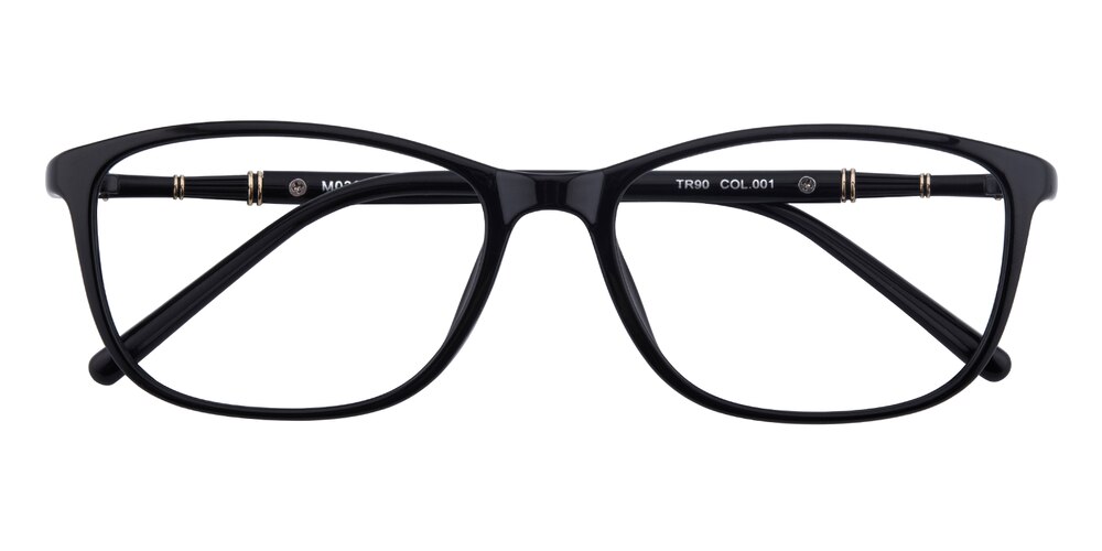 Hatteras Black Rectangle TR90 Eyeglasses