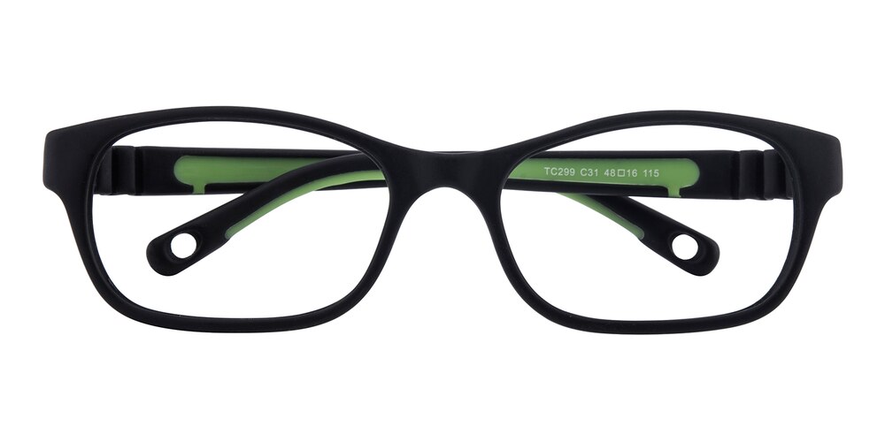 Nina Black Rectangle TR90 Eyeglasses