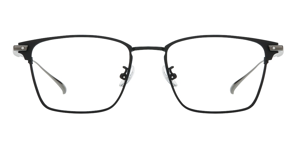 Amiens Black/Gunmetal Classic Wayframe Titanium Eyeglasses