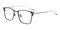 Amiens Black/Silver Classic Wayframe Titanium Eyeglasses