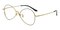 Ithaca Black/Golden Oval Titanium Eyeglasses