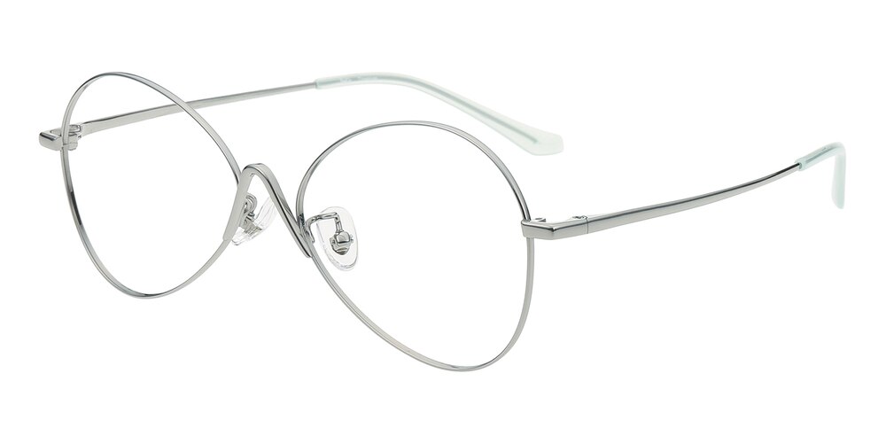 Ithaca Silver Oval Titanium Eyeglasses