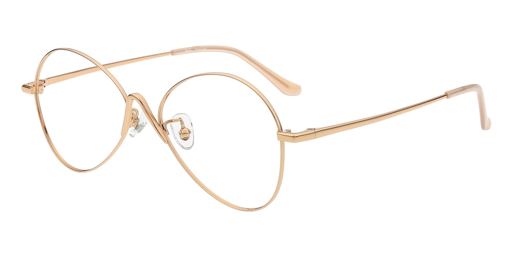 Ithaca Rose Gold Oval Titanium Eyeglasses