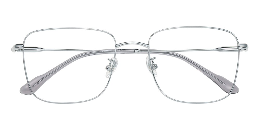 Troy Silver Square Titanium Eyeglasses
