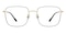 Troy Black/Golden Square Titanium Eyeglasses