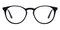 Hickory Black Round Acetate Eyeglasses