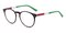 Hickory Brown/Green Round Acetate Eyeglasses