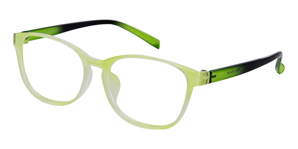 Guelph Green Rectangle TR90 Eyeglasses
