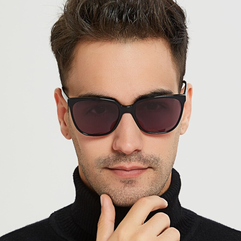 Gene Square Black Full-Frame Acetate Sunglasses | GlassesShop