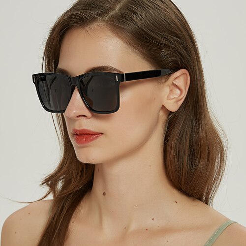 Wright Black Rectangle TR90 Sunglasses