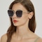 Wilker Black Cat Eye Plastic Sunglasses