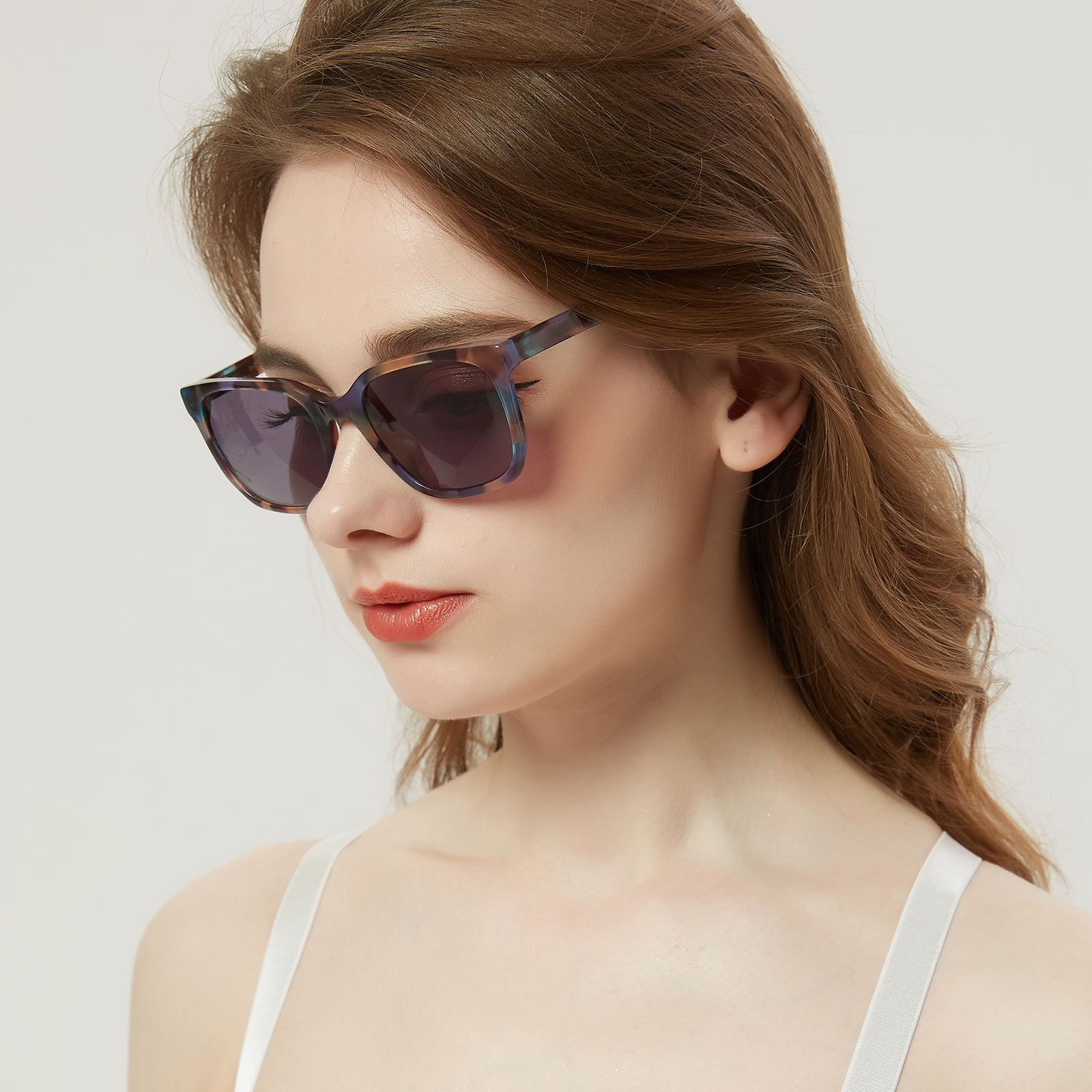 Square Sunglasses, Full Frame Multicolor Plastic - SUP0652