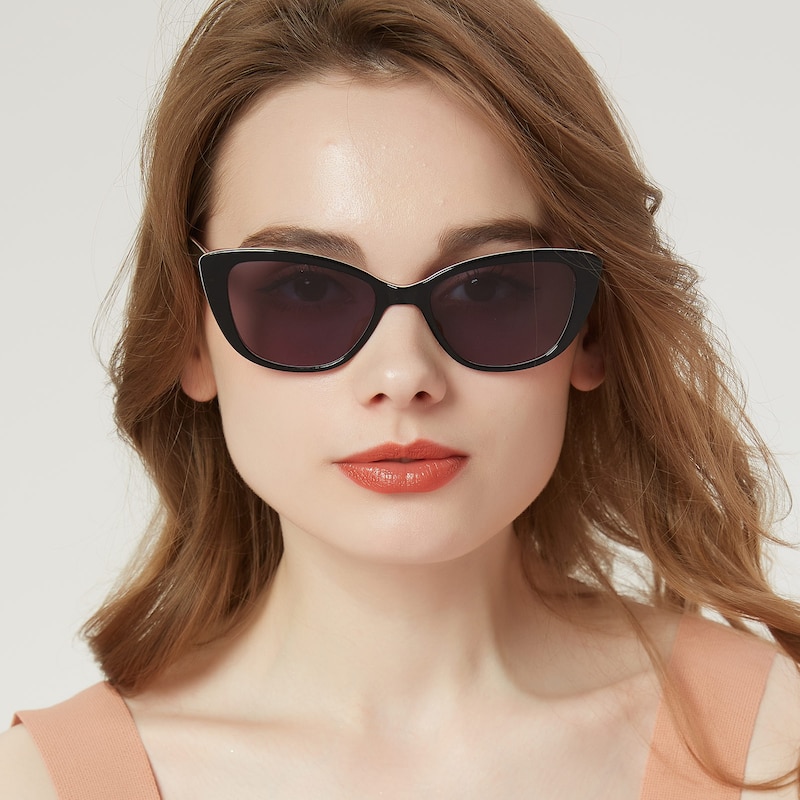 Morgan Black/Pink Cat Eye Acetate Sunglasses