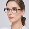 Nicole Black/Pink Cat Eye Acetate Eyeglasses
